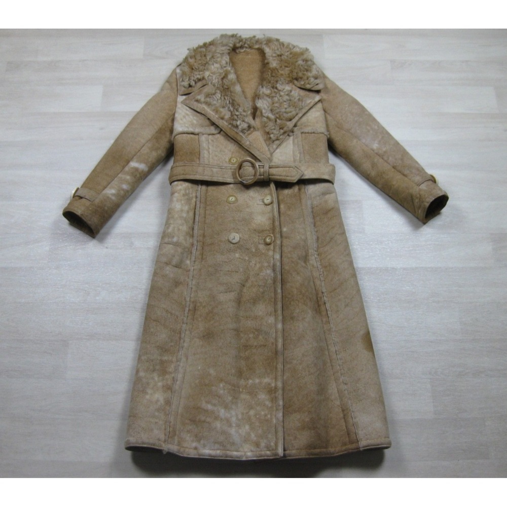 Vintage 70s Shearling Long Maxi Coat Women's (12) Norm Thompson Sheepskin Shop
